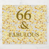 66. Geburtstag Schaumweinetikett (Einzelnes Label)