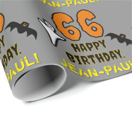 66. Geburtstag: Spooky Halloween Thema, Individuel Geschenkpapier