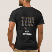 66. Geburtstag T - Shirt mit Kerzen (Rückseite)