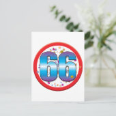 66. Geburtstag v2 Postkarte (Stehend Vorderseite)