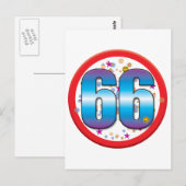 66. Geburtstag v2 Postkarte (Vorne/Hinten)