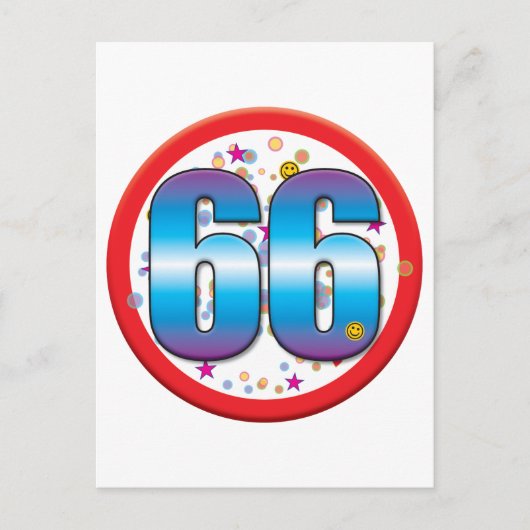 66. Geburtstag v2 Postkarte (Vorderseite)