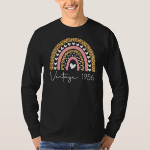 66. Geburtstag Vintag 1956 Rainbow Birthday T-Shirt