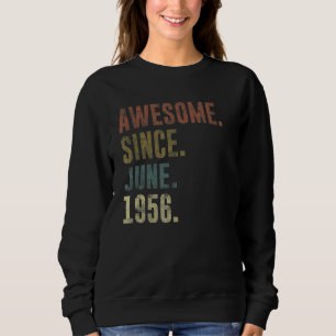 66. Geburtstag Vintage Awesome seit Juni 1956 Sweatshirt