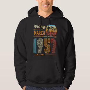 66. Geburtstag Vintage März 1957 Frauen Ich Hoodie