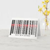 66. Geburtstags-Barcode mit Laserkarte Karte (Gelbe Blume)