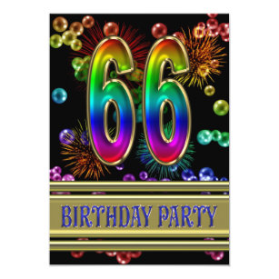 66 Geburtstag Einladungen Zazzle.de