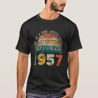 66. Geburtstagsdekorationen Juli 1957 Männer Fraue T-Shirt
