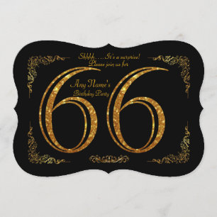 66. Geburtstagsparty 66.,großartiges Gatsby,schwar Einladung