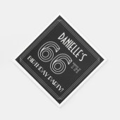 66. Geburtstagsparty: Art-Déco-Stil + Individuelle Serviette (Ecke)