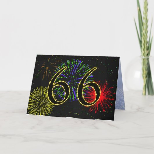 66. Geburtstagsparty Einladung (Vorderseite)