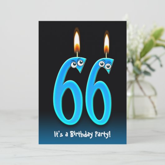 66. Geburtstagsparty Einladung (Stehend Vorderseite)