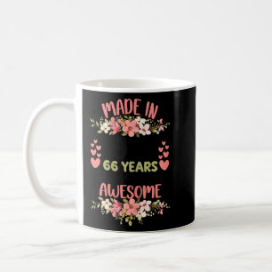 66 Jahre alt 66. Geburtstag Geboren 1956 Frauenmäd Kaffeetasse
