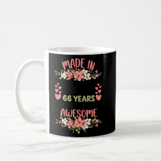 66 Jahre alt 66. Geburtstag Geboren 1956 Frauenmäd Kaffeetasse