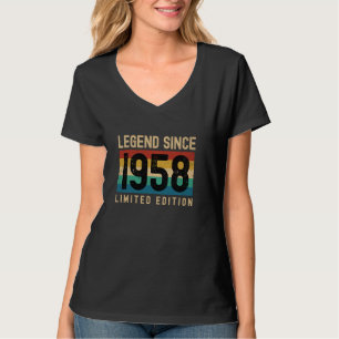 66 Jahre alt Vintag 1958 66. Geburtstagsdekoration T-Shirt