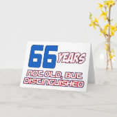 66 JAHRE ALTE GEBURTSTAGE KARTE (Gelbe Blume)