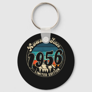66 Jahre Vintag 66. Geburtstag 1956 Schlüsselanhänger