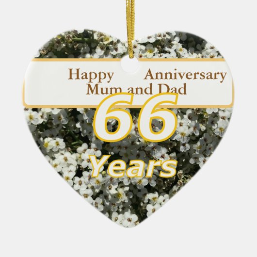 66. Jahrestag Keramik Ornament (Vorne)