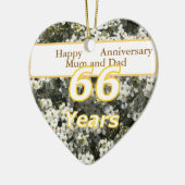 66. Jahrestag Keramik Ornament (Links)