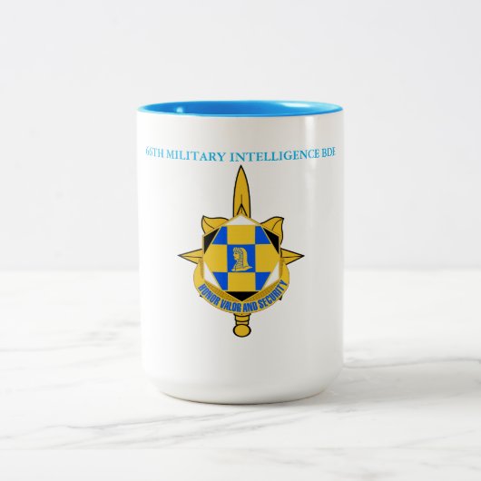 66. MILITÄRISCHE INTELLIGENZBRIGADE  ZWEIFARBIGE TASSE (Mittel)