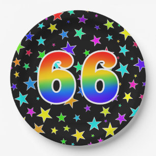 66. Veranstaltung: Bold, Fun, Colorful Rainbow 66 Pappteller