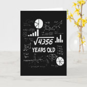 66 Years Old Bday Math Teacher 66th Birthday Gift Karte (Gelbe Blume)