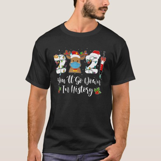 66J2 Sie gehen in der Geschichte Weihnachtsfest We T-Shirt (Vorderseite)