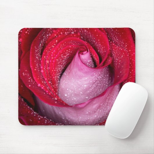 6727-Rot, Weiß und Rosa Mousepad (Mit Mouse)