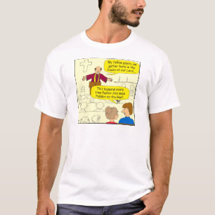 673 Pastor geht an Fiddler Cartoon T-Shirt