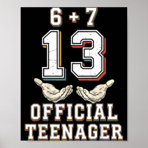 67 13-jährige Jungen Mädchen nager 13. Geburtstag Poster