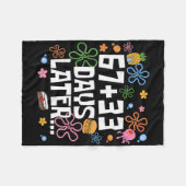 67+33 Days Later 100 Days Of School Teacher Six Se Fleecedecke (Vorderseite (Horizontal))