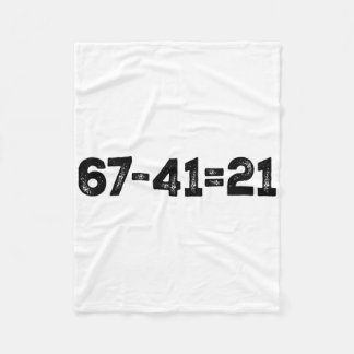 67-41=21 Lustiges Mathe-Meme Gen Alpha Slang Zur S Fleecedecke
