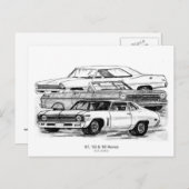 67, 63, 69 Novas - BW an der Grenze Postkarte (Vorne/Hinten)