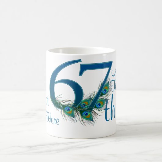 # 67 - 67. Hochzeitstag oder 67. Geburtstag Kaffeetasse (Mittel)