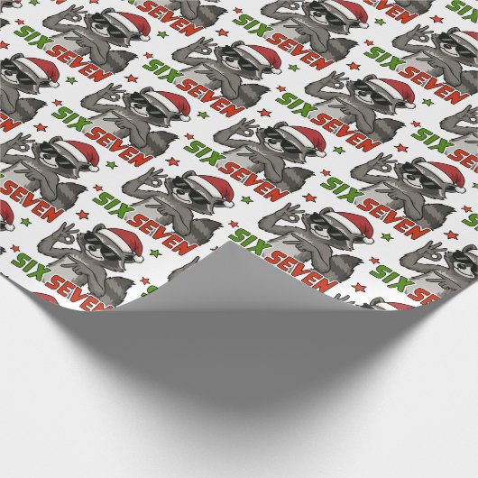 67 6 7 Christmas Six Seven meme Geschenkpapier (Ecke)
