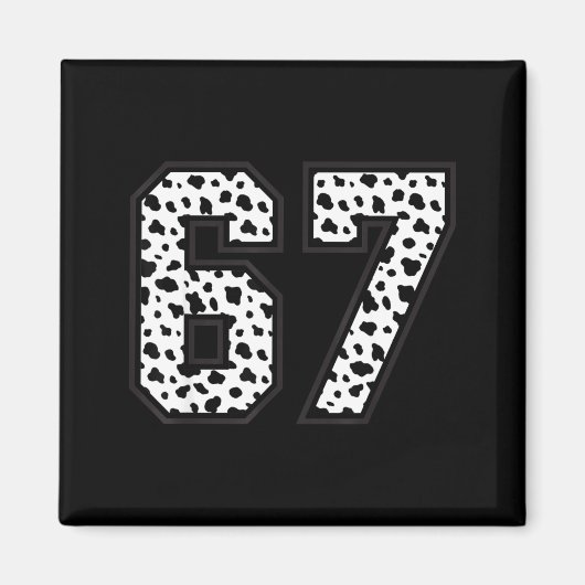67 6-7 Dalmatiner Meme Trendig Cool 67 Sechs Siebe Magnet (Vorne)