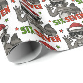 67 6 7 Weihnachten Six Seven Meme Geschenkpapier (Rolleneckpunkt)
