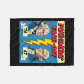 67 76 George Washington Thomas Jefferson Geschicht Fleecedecke (Vorderseite (Horizontal))