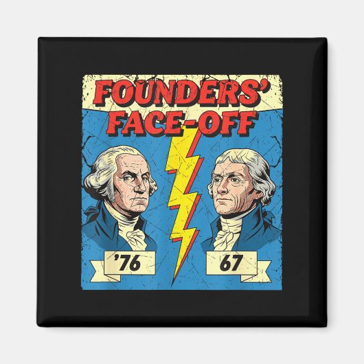 67 76 George Washington Thomas Jefferson Geschicht Magnet (Vorne)