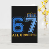 67 All 8 Nights Hanukkah Jewish Chanukah Six Seven Karte (Gelbe Blume)