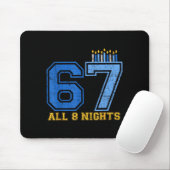 67 All 8 Nights Hanukkah Jewish Chanukah Six Seven Mousepad (Mit Mouse)
