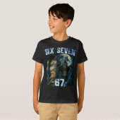 67 Alpha Wolf Meme Funny Graphic Tee Six Seven Hum (Vorne ganz)