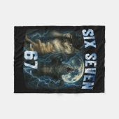 67 Alpha Wolf Meme Funny Graphic Tee Six Seven Hum Fleecedecke (Vorderseite (Horizontal))