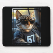67 And Still Cool Funny Birthday Meme Cat Mousepad (Vorne)