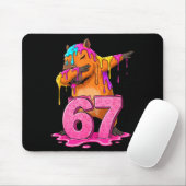 67 Animals Funny 67 Brainrot Youth Kids Capybara 6 Mousepad (Mit Mouse)
