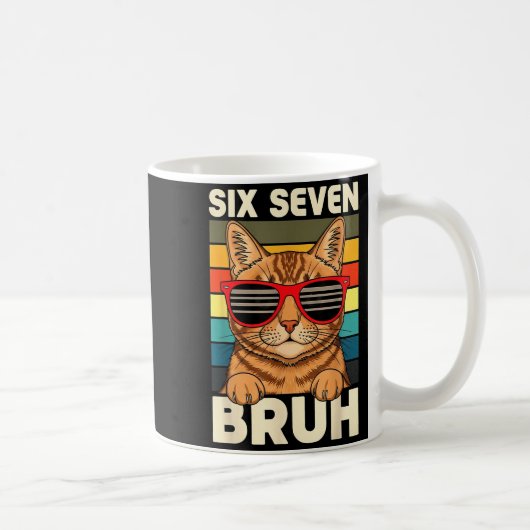 67 Animals Funny 67 Brainrot Youth Kids Cat 67  Kaffeetasse (Rechts)