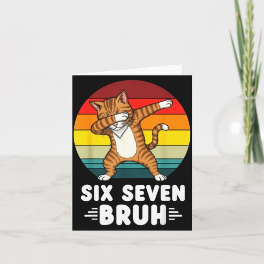 67 Animals Funny 67 Brainrot Youth Kids Cat 67 Karte (Vorderseite)