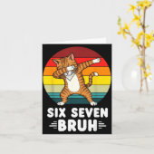 67 Animals Funny 67 Brainrot Youth Kids Cat 67 Karte (Gelbe Blume)