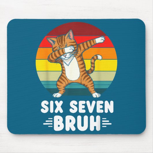 67 Animals Funny 67 Brainrot Youth Kids Cat 67  Mousepad (Vorne)