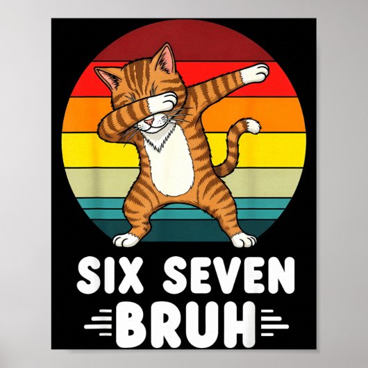 67 Animals Funny 67 Brainrot Youth Kids Cat 67  Poster (Vorne)